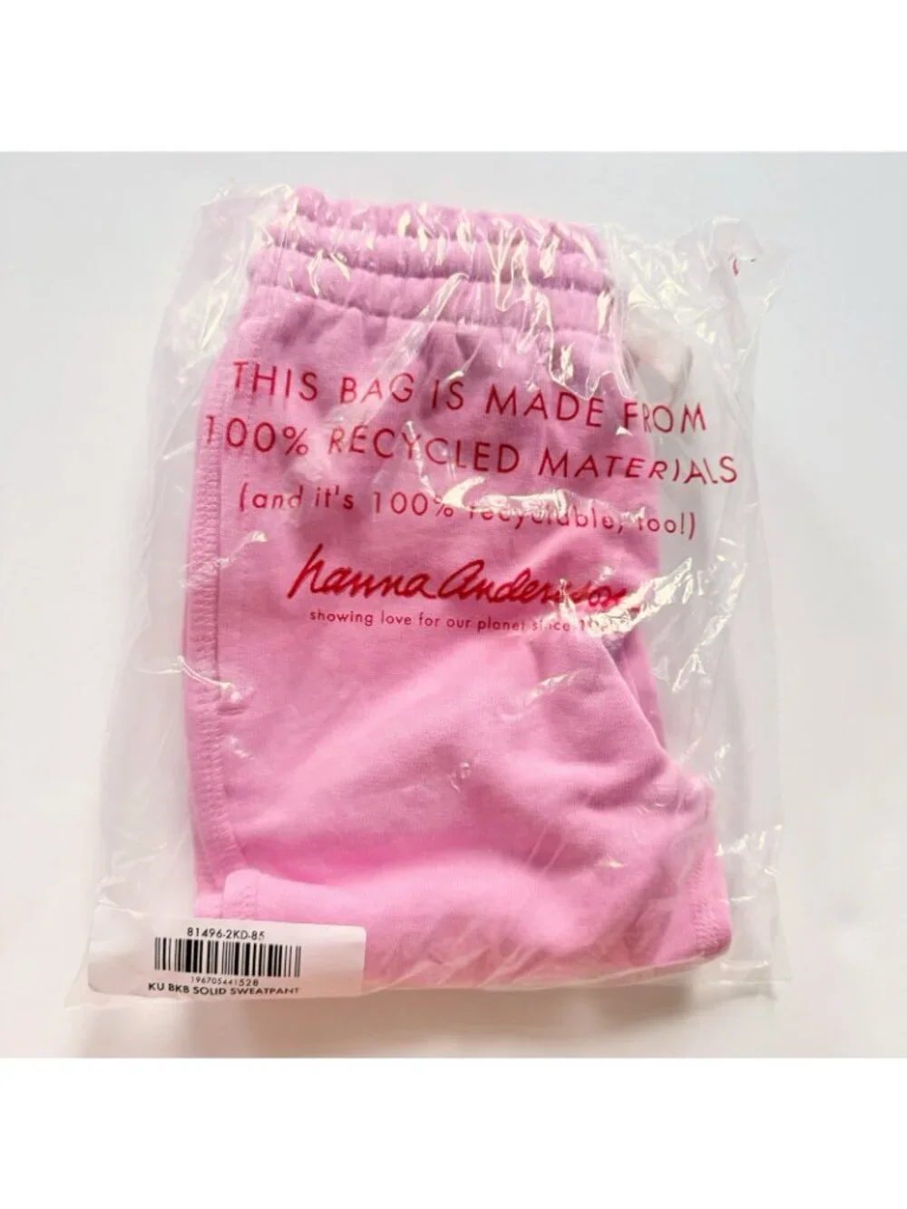 Hanna Andersson Girl Pink French Terry Sweatpants size 2T 85 cm